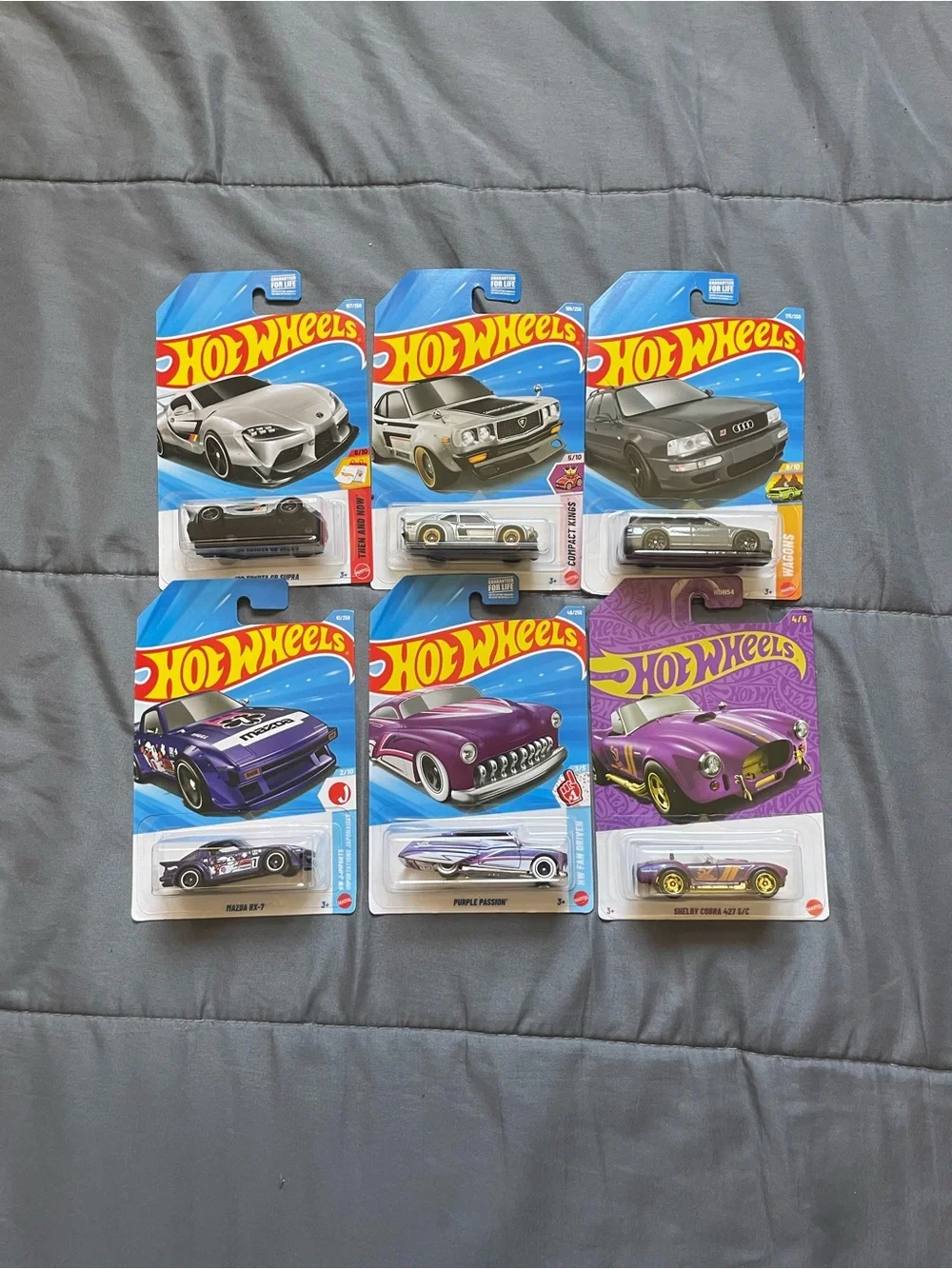 Hot Wheels Purple Toy Car Bundle - Pack of 6